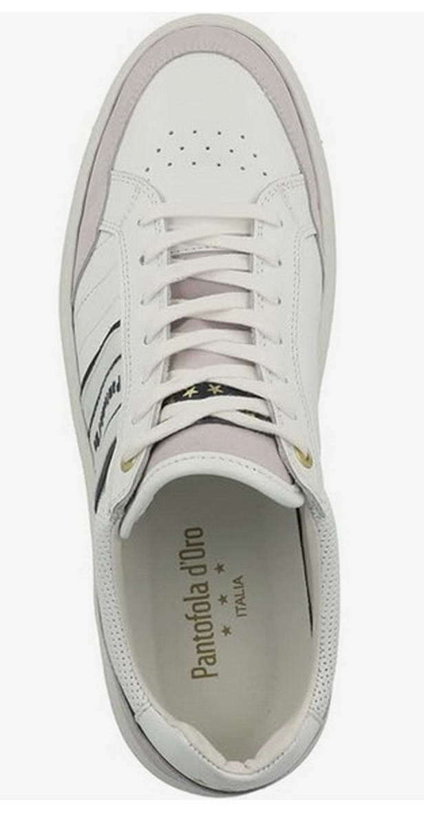 PANTOFOLA D’ORO Pantofola d Oro scarpa stringata Laceno Uomo bassa bianca liscia pelle scarpa bassa sneaker