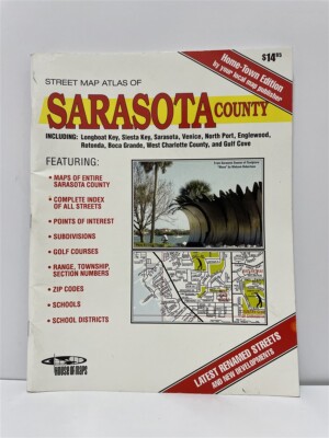 Street Map Atlas of Sarasota County Including Longboat Key, Siesta Key ... and