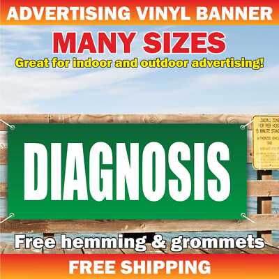 DIAGNOSIS Advertising Banner Vinyl Mesh Sign Implants Doctor Care Dental Center