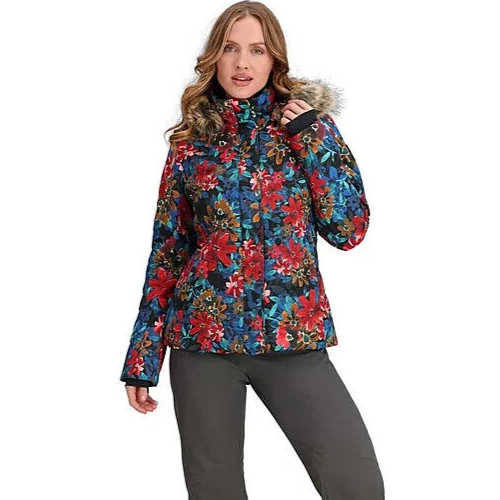 Obermeyer Tuscany II Jacket Women's 4 Sunset Floral Full Zip