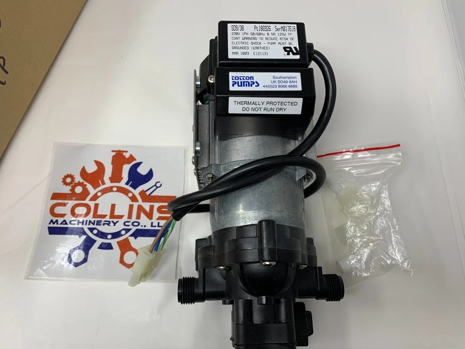 Totton Pumps SD9/38 Diaphragm Pump Motor ASSY Pt186926 230V 1PH 0.5A 125W 1P - Image 2 of 4