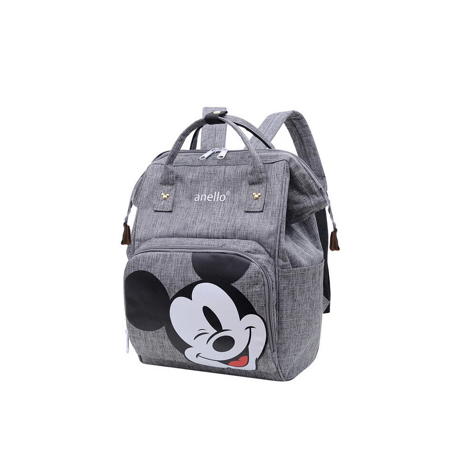 BRANDED Großer Mickey Mama Baby Windel Windel Rucksack Reisen (grau)