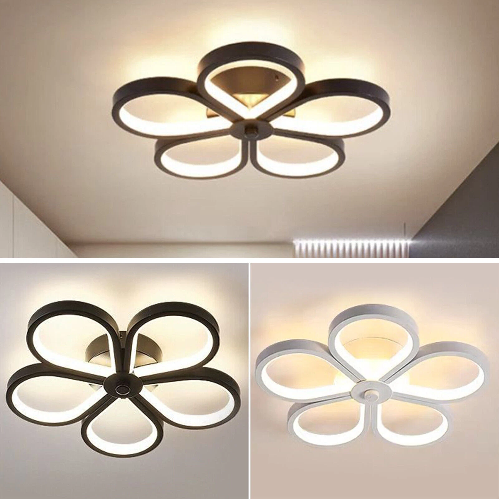 Bedroom LED Ceiling Lights Chic Chandelier Dimmable Modern Living Room Light uk - Picture 1 of 14