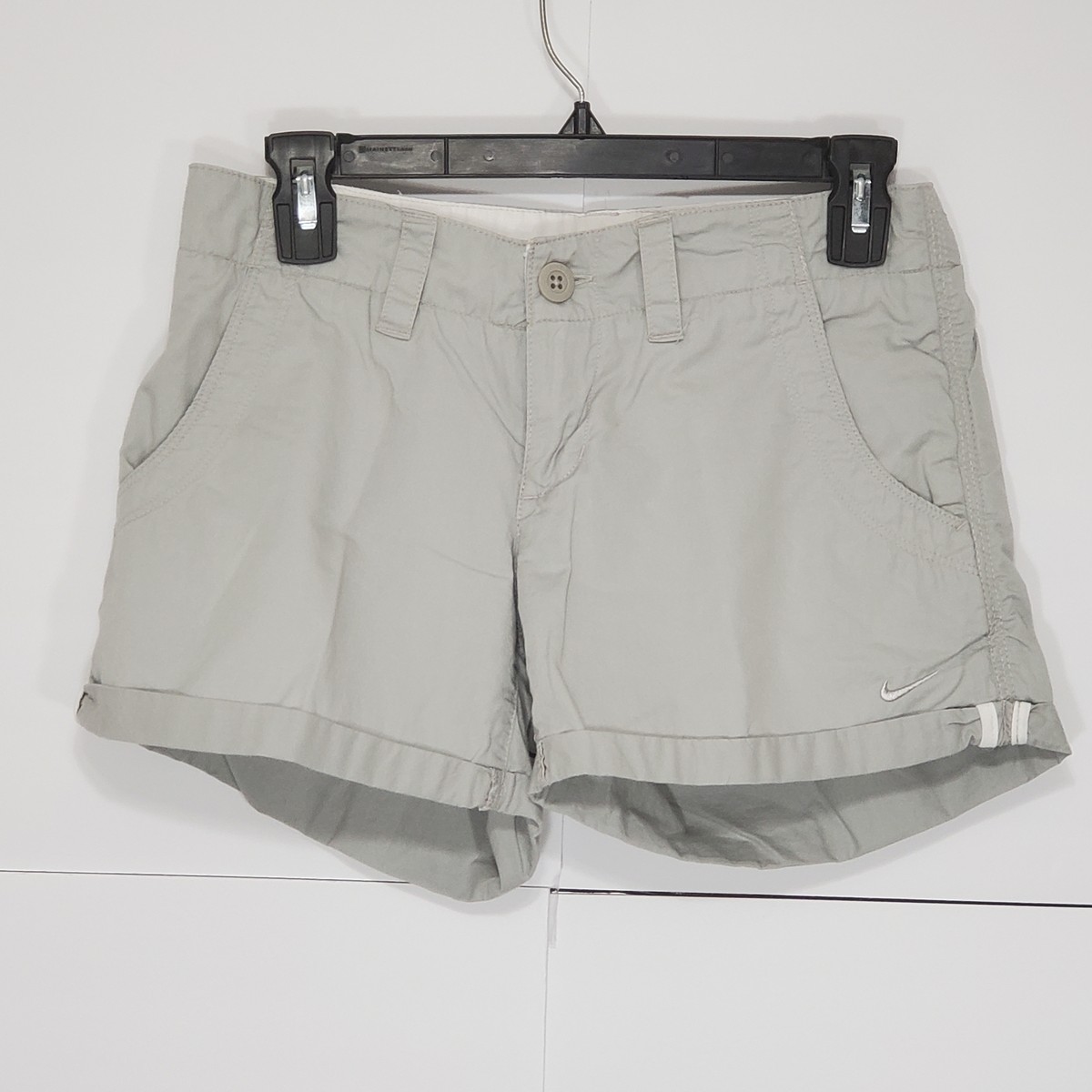 Nike The Athletic Dept Woven Boyfriend Shorts Gray Sz 4 | eBay