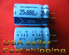 4 pc - 680uf 25v electrolytic capacitors Rubycon 85c