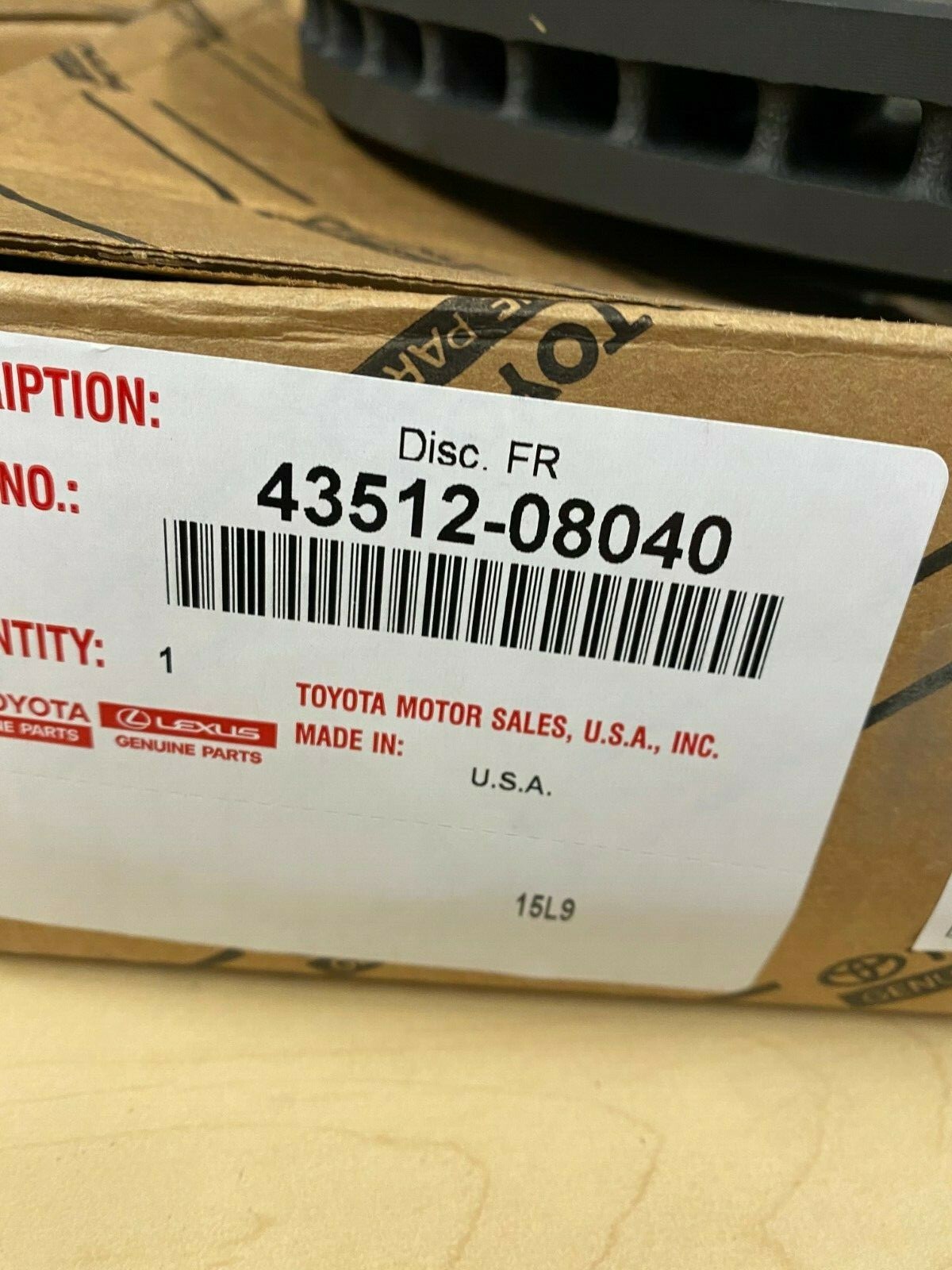 TOYOTA GENUINE OEM NEW 20052006 CAMRY SE XLE OEM FRONT DISC BRAKE