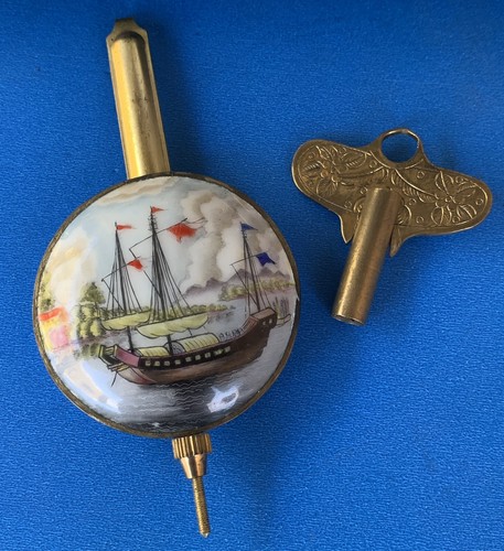 VINTAGE-ASIAN-ENAMEL-CLOISONNÉ-BRONZE-CRYSTAL REGULATOR-CLOCK-MECHANICAL-WORKS - Picture 24 of 24