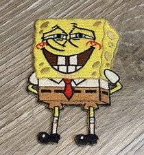 VINTAGE Spongebob Squarepants Nickelodeon Cartoon Iron On Patch Applique NEW NOS