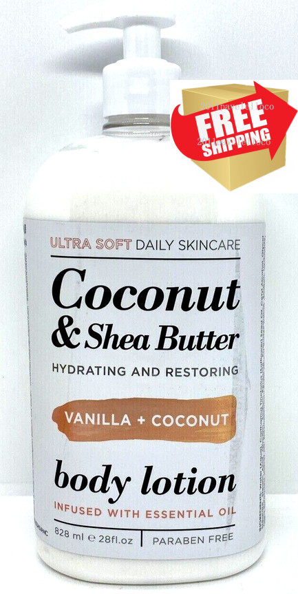 Big Vanilla Coconut  * Hydrating & Restoring * BODY LOTION / 27 oz