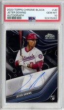 2023 Topps Chrome Black Baseball Jeter Downs Base RC Auto PSA 10 POP 3