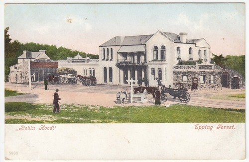 Essex; Robin Hood Pub, Epping Forest 5536 PPC unbenutzt, um 1905 - 1910