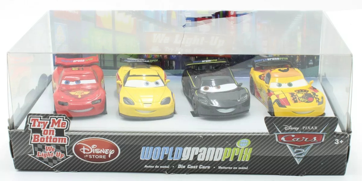 Disney Pixar Cars 2 Disney Store World Grand Prix light up 4pk