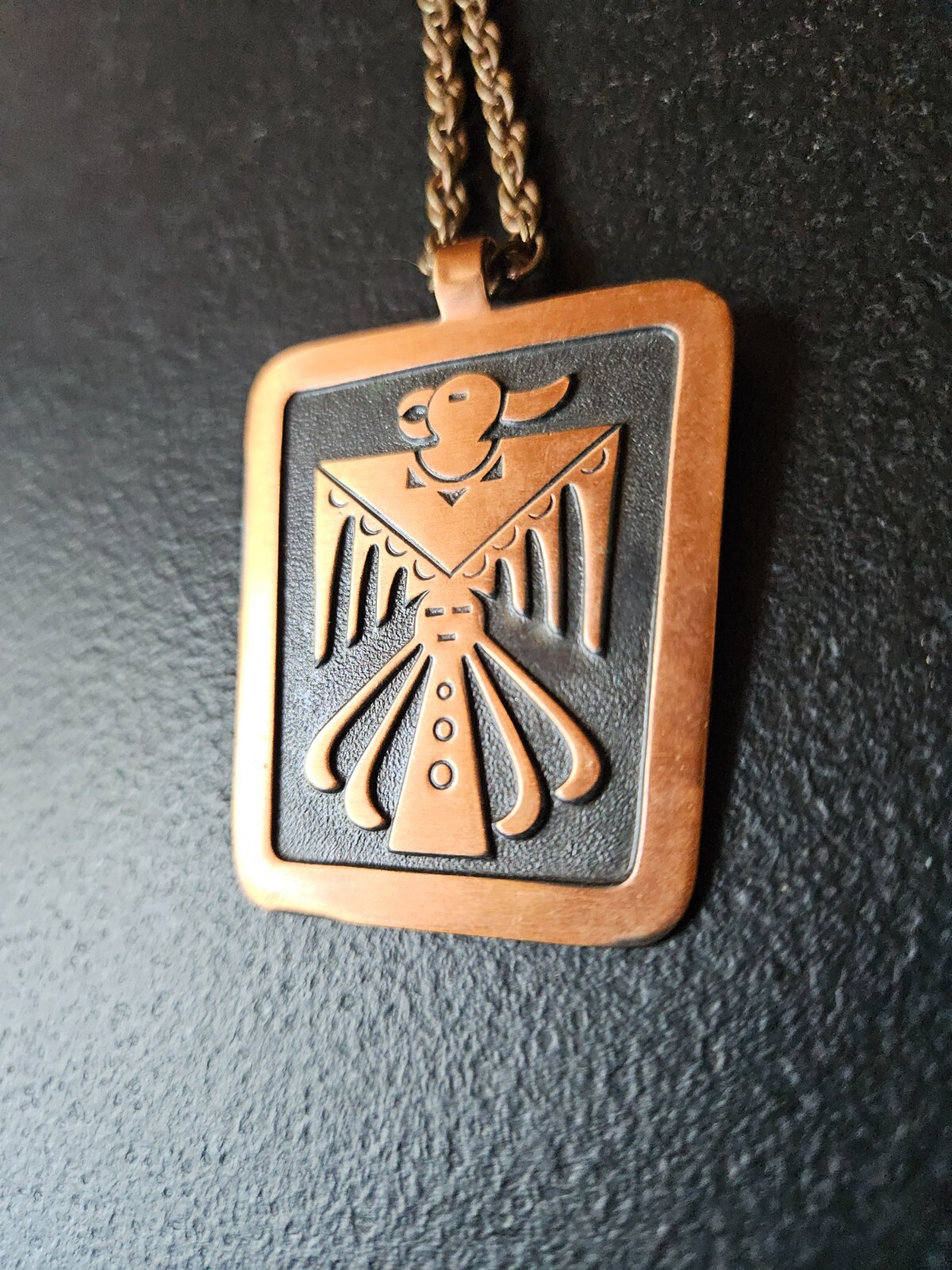 SOLID COPPER, NATIVE AMERICAN THUNDERBIRD PENDANT… - image 3