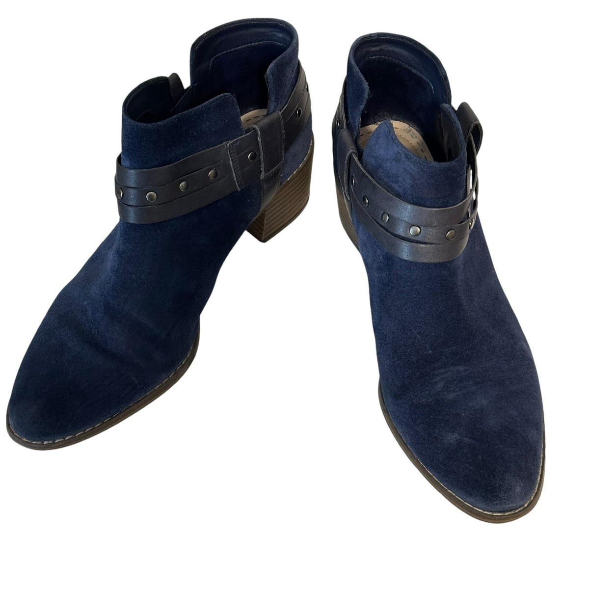 Ladies Boots Clarks Blue Suede Ankle Boots Clarks Women's Un Loop