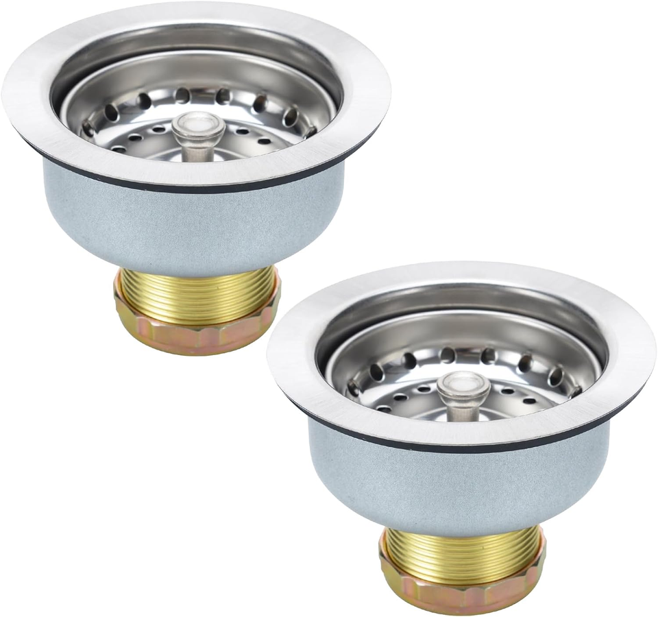 31/2 Inch Sink Drain Strainer Kitchen Stopper 2 Pack Assembly