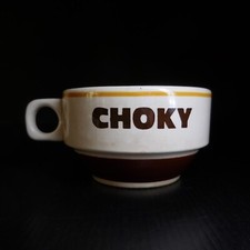 Schale Tasse Keramik Fayence CHOKY Schokolade Vintage Caf&eacute; Bar Design XX N8393
