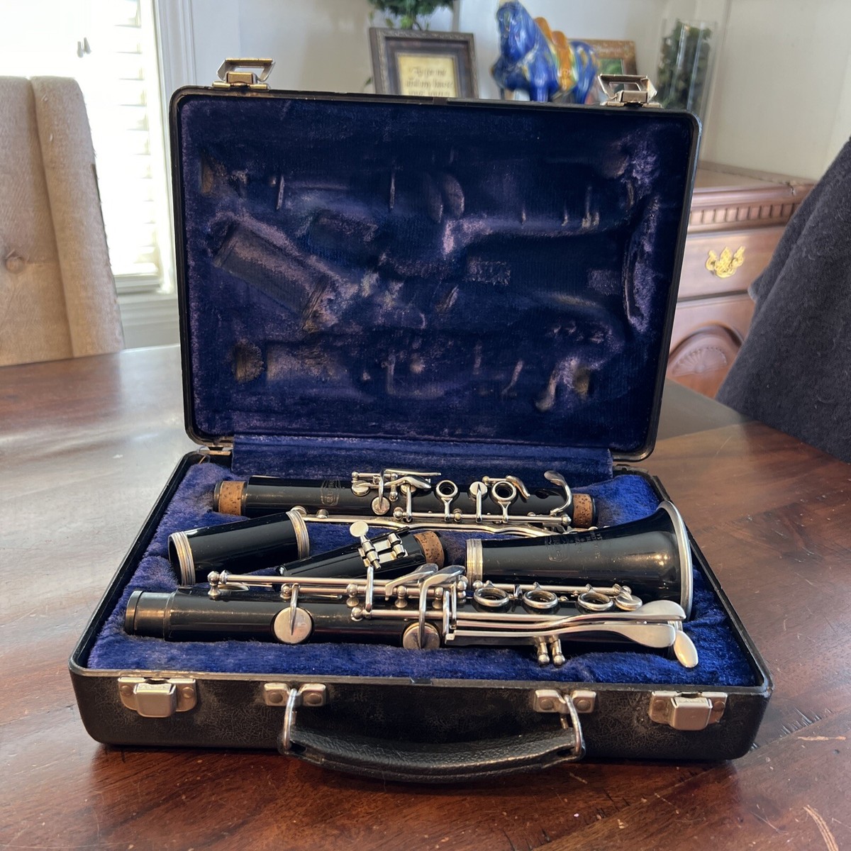 Selmer Resonite Bundy Clarinet With Hard Case Made In USA! Blue