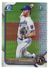 2022 Bowman Chrome Draft ASIA #BDC-101 Steven Zobac - Kansas City Royals 🔵 (M)
