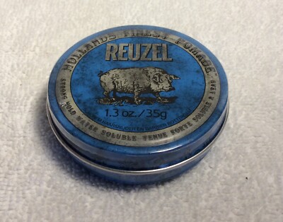 1.3 oz. Blue REUZEL POMADE Holland's Finest Hair Product Strong Hold