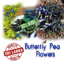 Raw Butterfly Pea Tea Flower Pure Organic Natural Herbal Blue Drink 