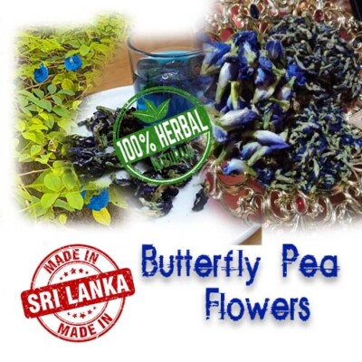Raw Butterfly Pea Tea Flower Pure Organic Natural Herbal Blue Drink 
