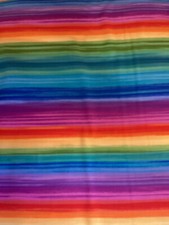 Designer Pavilion Bright Stripe Cotton Fabric by the yard, 1/2 yard