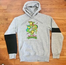 Teenage Mutant Ninja Turtles Hoodie Pullover sweater Nickelodeon Gray Size SMALL