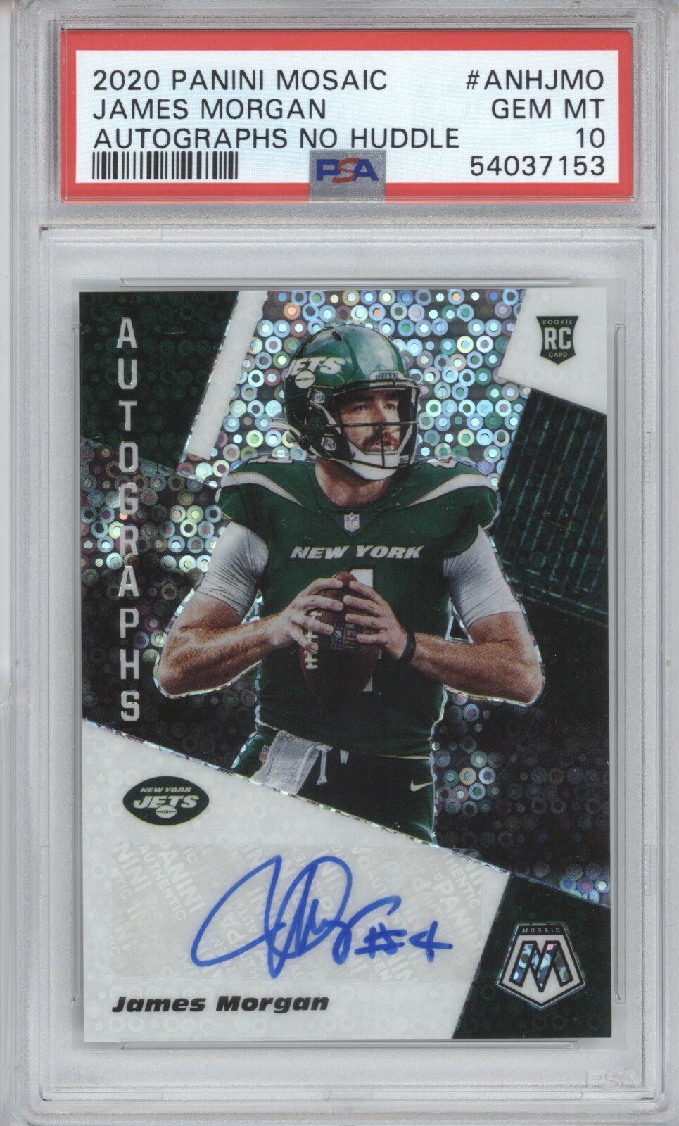 James Morgan Panini Mosaic Autographs No Huddle #ANHJMO Base