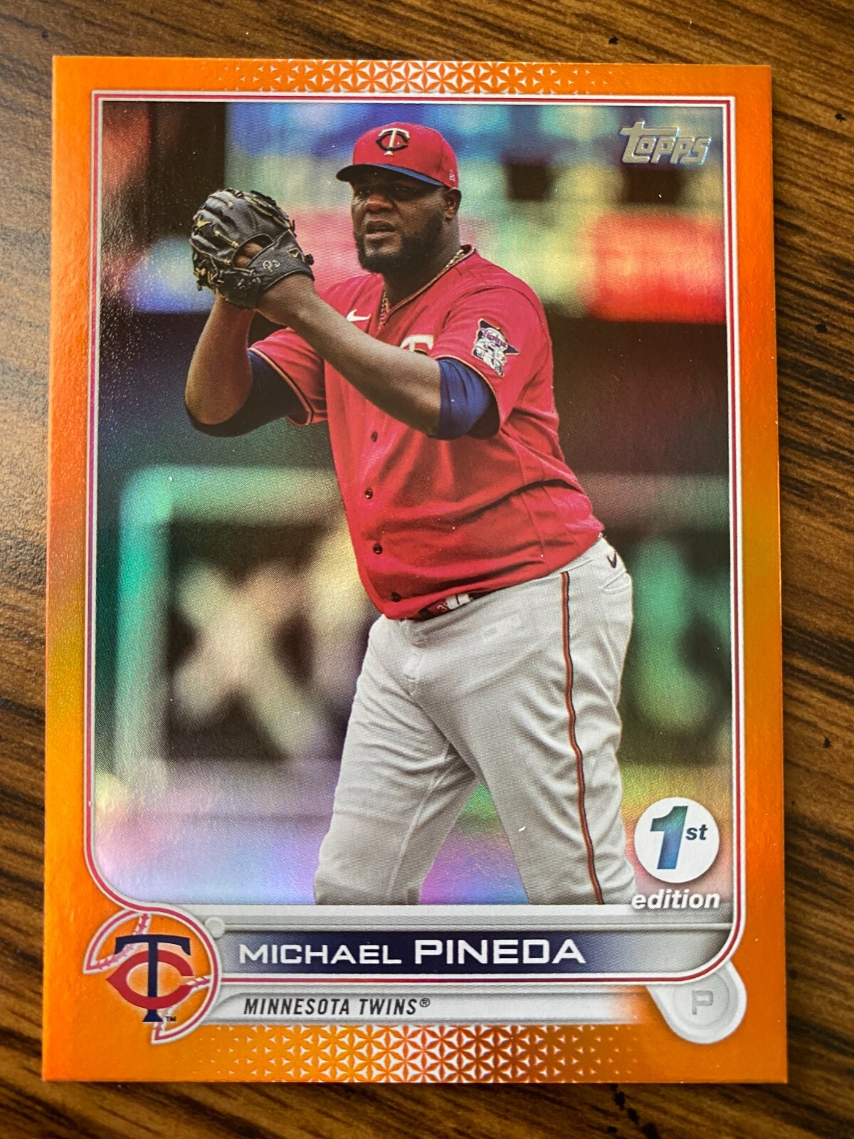 MICHAEL PINEDA 1st Edition 2022 Topps Series 1 #189 Orange Foil 46/75