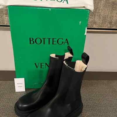 Bottega Veneta , Shearling Lug Boots in Black , BNWB 45 IT | eBay