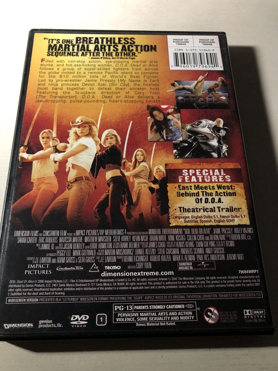DOA Dead or Alive (2006) DVD Action Adventure Dimension Extreme