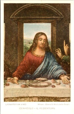 Postcard Milan Santa Maria Delle Grazia Da Vinci Cenacoclo Redentore D151