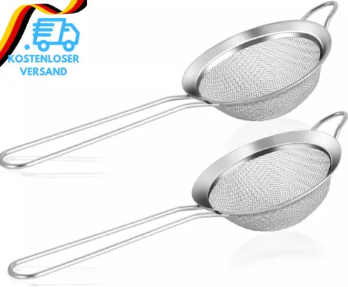 Küchensieb, 2 Stück Sieb Set 8Cm Küchensieb Edelstahl Kleines Sieb 304 Edelstahl