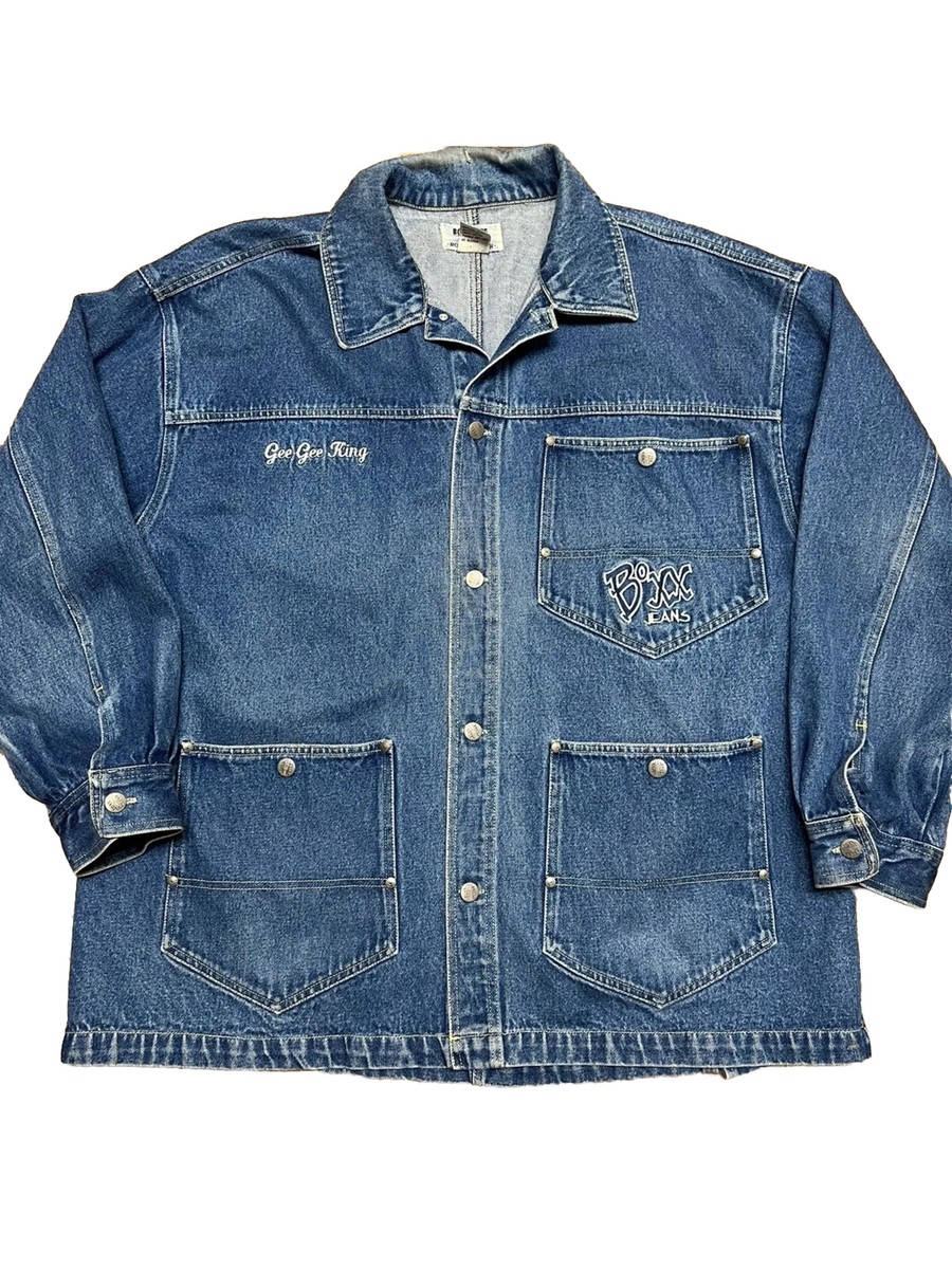 Vintage BOXX Jeans Men's Denim Jean Chore Jacket Super Baggy Vintage BOXX Jeans Men's Denim Jean Chore Jacket Super Baggy
