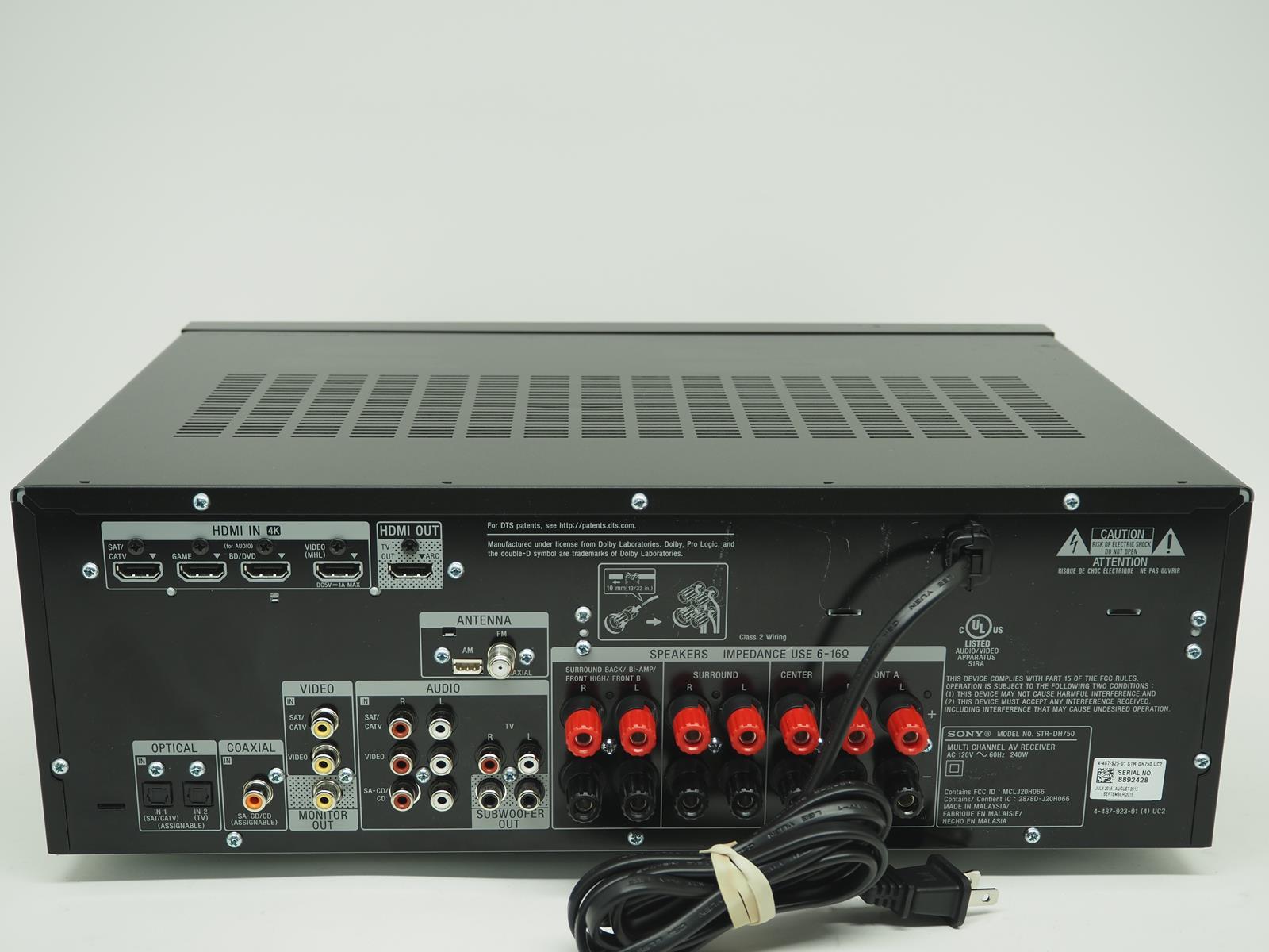 SONY STRDH750 AMFM Stereo Receiver Works Great! Free Shipping! eBay