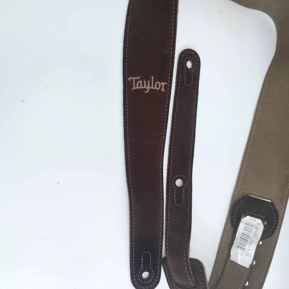 Correa de Guitarra Taylor Bordada Gamuza 2.5" Marrón ~ 50" + Ajustable Foto 3 de 4