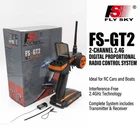 Flysky FS-GT2 RC Transmitter 2.4GHz 2CH Radio Controller with FS-GR3E Receiver