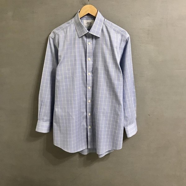 Men Charles Tyrwhitt Shirt Blue Cotton 42 / XL / #16WC