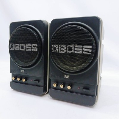 BOSS MA-12 AV Pair Powered Monitor Speakers AV Audio Compact Stereo Tested BD202
