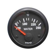 Vdo Vision Electrical Water Temperature Gauge 2 116 Dia Black Face 3101051