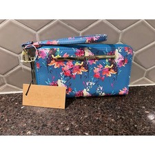 Steve Madden Floral Clutch Purse Wallet NWT Blue Wedding Summer Cottagecore Luxe