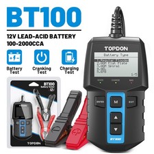 2026 Topdon Bt100 12v Car Battery Tester 100-2000cca Load Alternator Analyzer