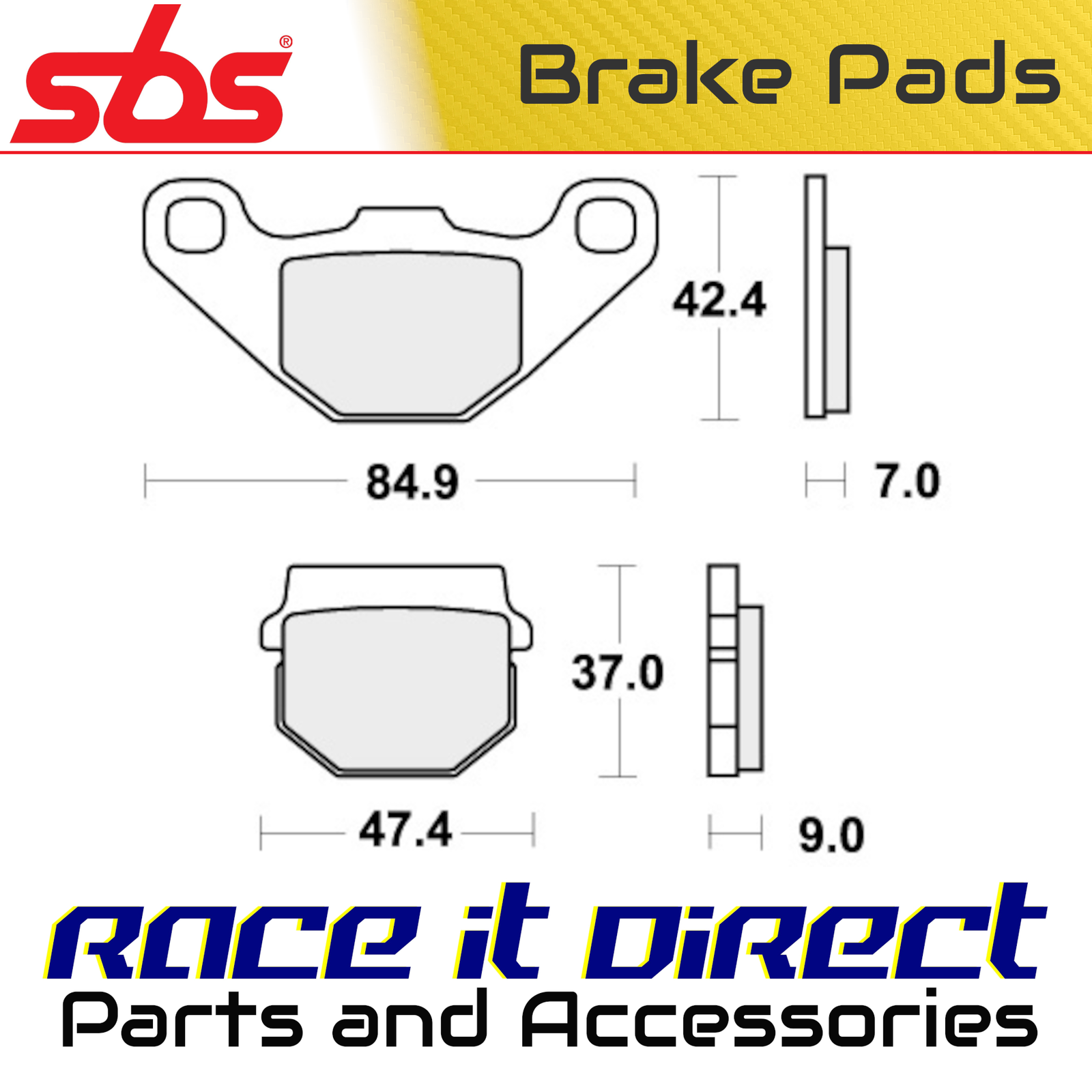 Brake Pads for FANTIC CABALLERO 50 REGOLARITA CASA 2006-2012 Rear Off Road SBS - Image 8