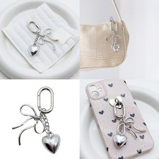 Bag Decoration Phone Case Decoration Bowknot Keychain Pendant Alloy Texture