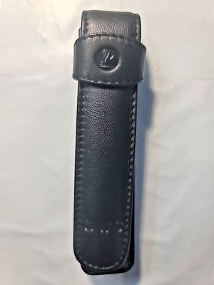 Pelikan TG12 Black Leather Pen Case for 1 Pen - MONOGRAMED (NWS) - NWOB  See Pic