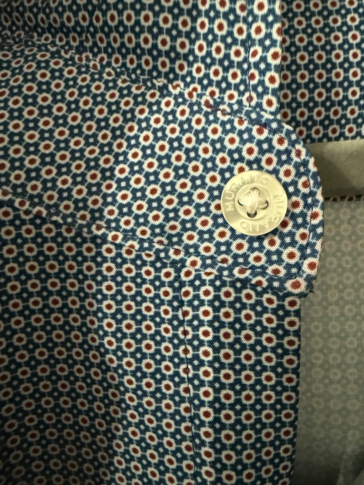 Murano Performance Long Sleeve Button Down Blue/W… - image 18