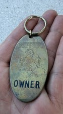 VINTAGE Brass Key Chain Ferrari Owner