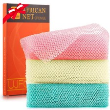 UJFQBH 3 Pieces African Net 1 Count Pack of 3 , Pink, Green, Off-white