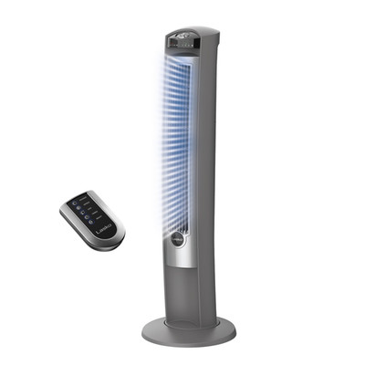 Lasko Oscillating Tower Fan Remote Quiet Floor Fans For Bedroom 42 Silver T42951