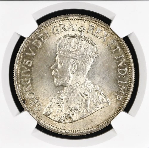 Cyprus 45 Piastres 1928 KGV NGC Garded MS 64